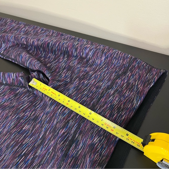 Zella Reversible Purple Space Dye / Black Athletic Leggings - Picture 13 of 13